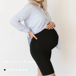 Storq Maternity ‘Softest Signature Bike Shorts’ - Black - Modal Jersey - Small